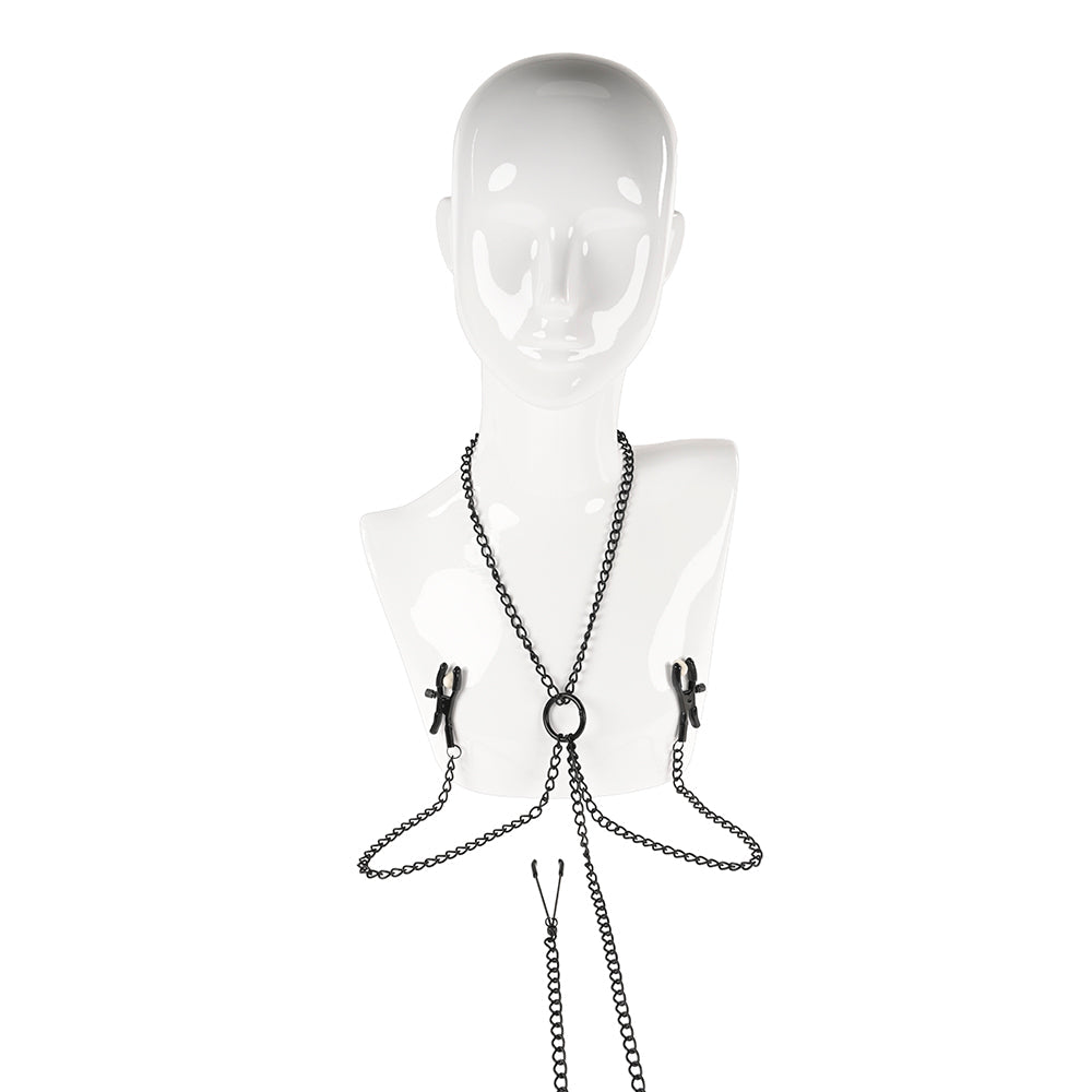 SPORTSHEETS SAFFRON NIPPLE TO CLIT SET