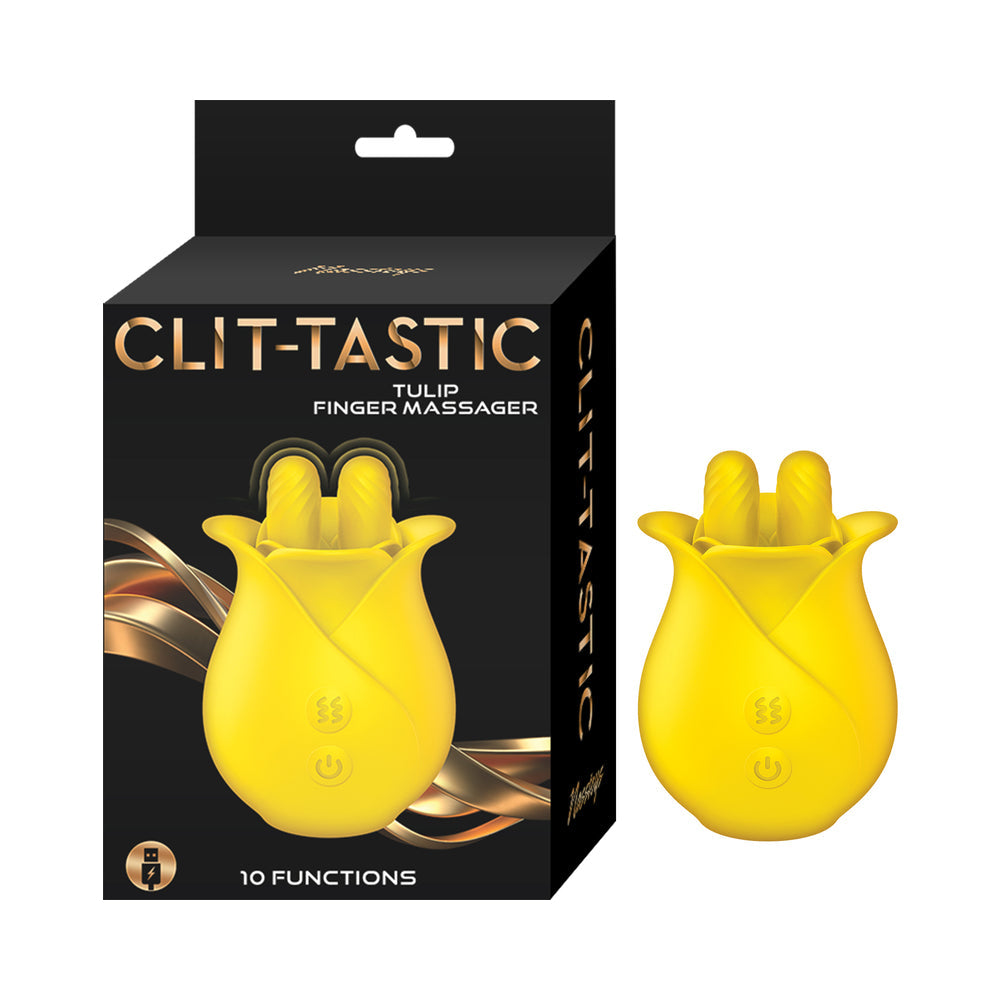 CLIT-TASTIC TULIP FINGER MASSAGER YELLOW