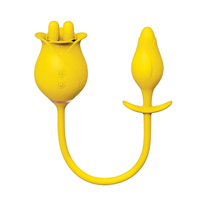 CLIT-TASTIC TULIP FINGER MASSAGER & PLEASURE PLUG YELLOW