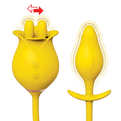 CLIT-TASTIC TULIP FINGER MASSAGER & PLEASURE PLUG YELLOW