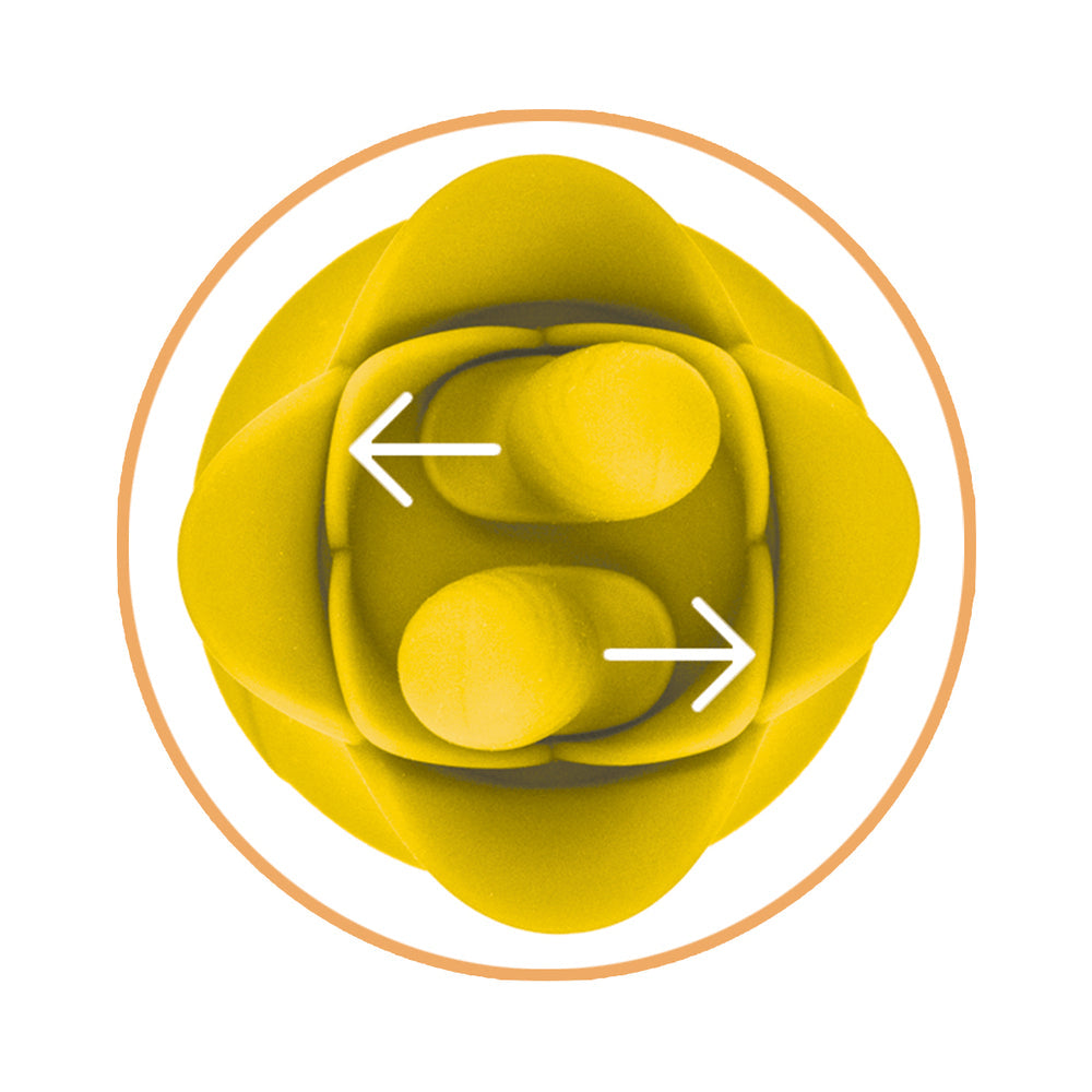 CLIT-TASTIC TULIP FINGER MASSAGER & PLEASURE PLUG YELLOW