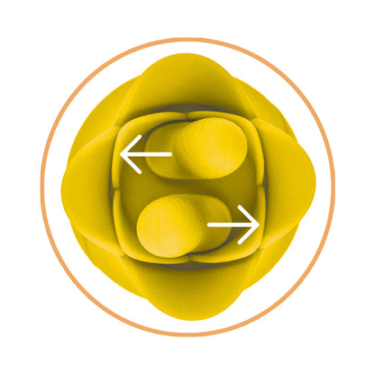 CLIT-TASTIC TULIP FINGER MASSAGER & PLEASURE PLUG YELLOW