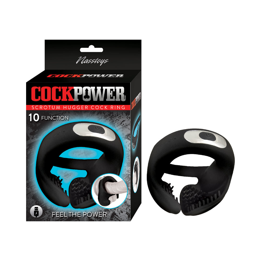 NASSTOYS - COCKPOWER SCROTUM HUGGER COCK RING BLACK