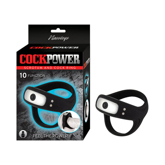 NASSTOYS - COCKPOWER SCROTUM AND COCK RING BLACK