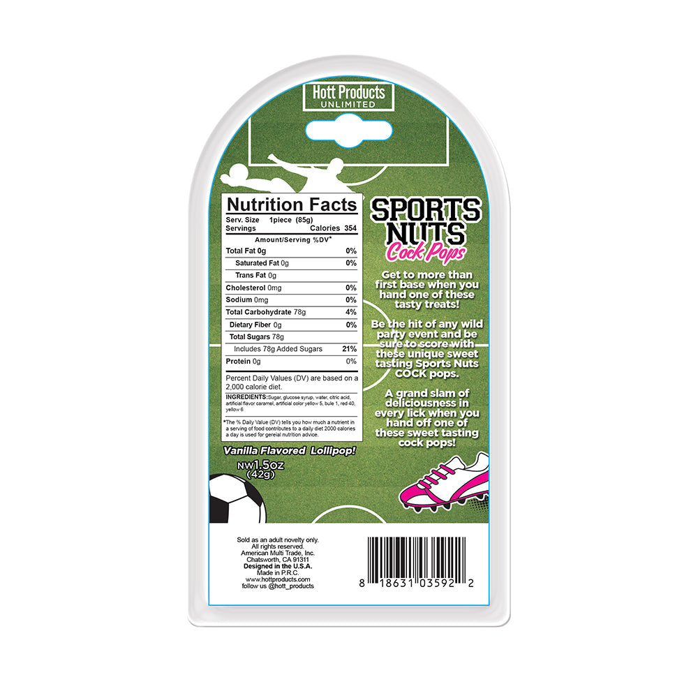 SPORTS NUTS COCK POP SOCCER BALLS CARAMEL