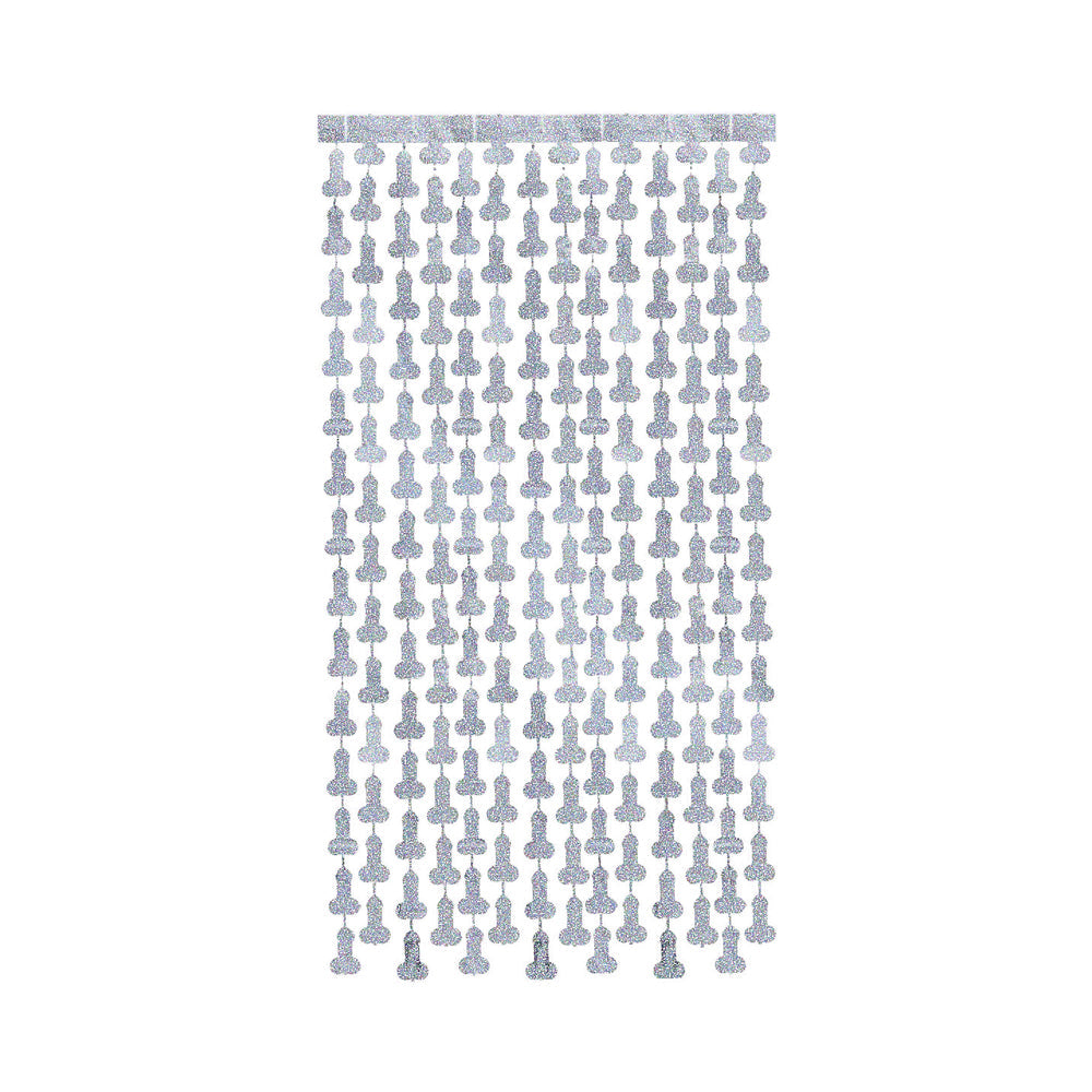 LITTLE GENIE - GLITTERATI DISCO PARTY PENIS FOIL 6 '' CURTAINS 2-PIECE SET