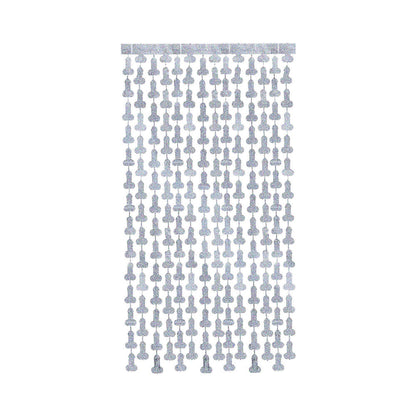 LITTLE GENIE - GLITTERATI DISCO PARTY PENIS FOIL 6 '' CURTAINS 2-PIECE SET