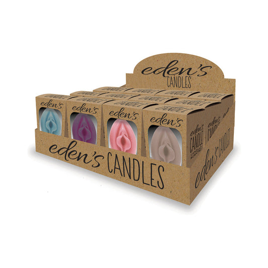 LITTLE GENIE - EDEN''S VAGINA CANDLES 12-PIECE DISPLAY