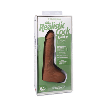 DOC JOHNSON - THE REALISTIC COCK SQUIRTING 9.5 IN. ULTRASKYN VAC U LOCK DILDO
