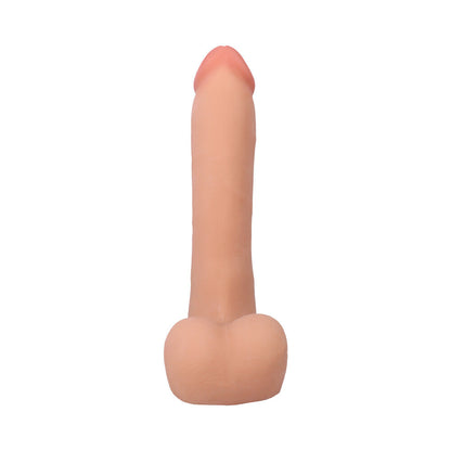 THE REALISTIC COCK 9 IN. ULTRASKYN VAC-U-LOCK DILDO WITH BALLS VANILLA