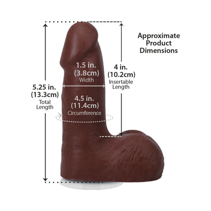 DOC JOHNSON - THE REALISTIC COCK 5 IN. ULTRASKYN VAC U LOCK DILDO WITH BALLS