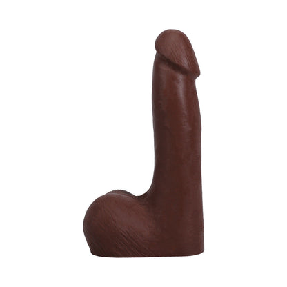 THE REALISTIC COCK 7 IN. ULTRASKYN VAC-U-LOCK DILDO WITH BALLS CHOCOLATE