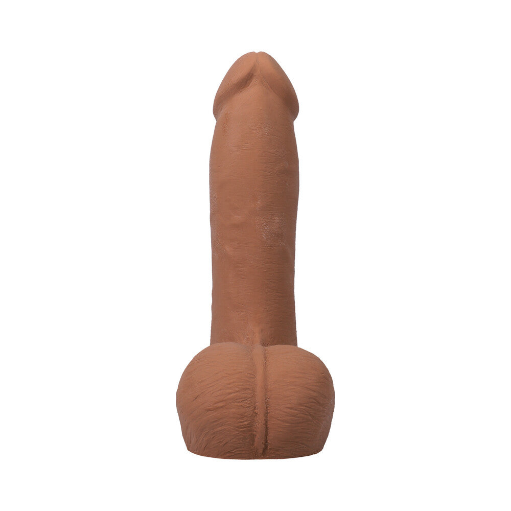 THE REALISTIC COCK 7 IN. ULTRASKYN VAC-U-LOCK DILDO WITH BALLS CARAMEL