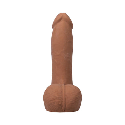 THE REALISTIC COCK 7 IN. ULTRASKYN VAC-U-LOCK DILDO WITH BALLS CARAMEL