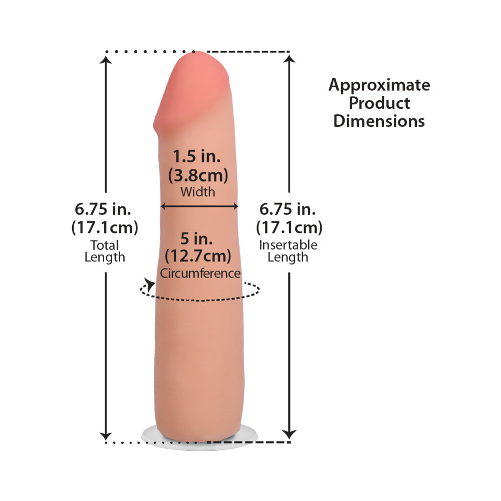 THE REALISTIC COCK 7 IN. ULTRASKYN VAC-U-LOCK DILDO VANILLA