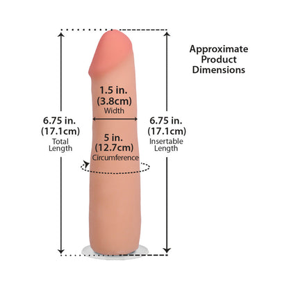 THE REALISTIC COCK 7 IN. ULTRASKYN VAC-U-LOCK DILDO VANILLA