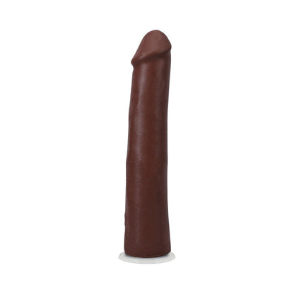 THE REALISTIC COCK 9 IN. ULTRASKYN VAC-U-LOCK DILDO CHOCOLATE
