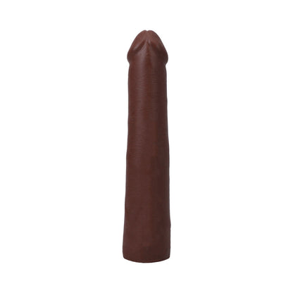 THE REALISTIC COCK 9 IN. ULTRASKYN VAC-U-LOCK DILDO CHOCOLATE