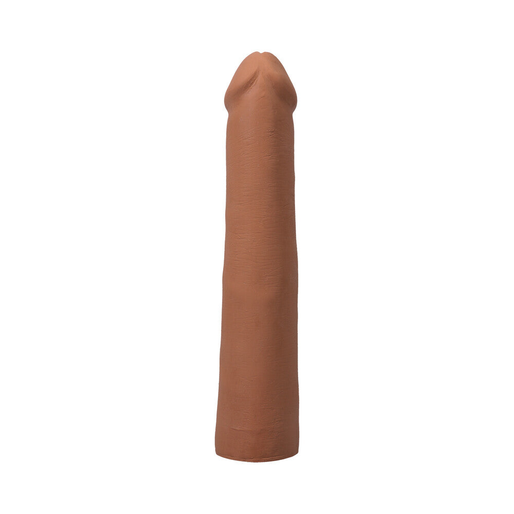 THE REALISTIC COCK 9 IN. ULTRASKYN VAC-U-LOCK DILDO CARAMEL