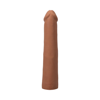 THE REALISTIC COCK 9 IN. ULTRASKYN VAC-U-LOCK DILDO CARAMEL