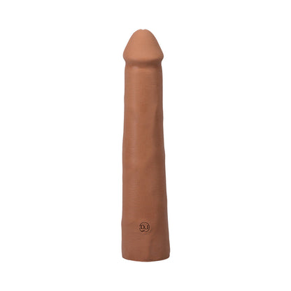 THE REALISTIC COCK 9 IN. ULTRASKYN VAC-U-LOCK DILDO CARAMEL