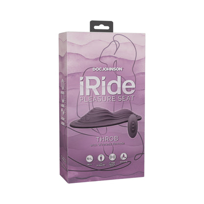 IRIDE PLEASURE SEAT THROB RECHARGEABLE WITH WIRELESS REMOTE DUSTY PURPLE