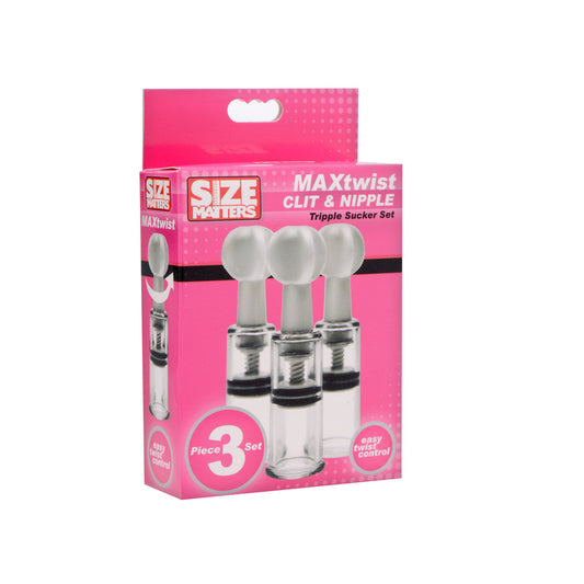 XR BRANDS - SIZE MATTERS TWISTED TRIPLETS NIPPLE AND CLIT SUCKERS