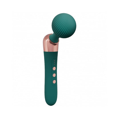 SHOTS - LOVELINE SERENITY WAND SILICONE RECHARGEABLE SPLASHPROOF FOREST GREEN