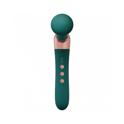 SHOTS - LOVELINE SERENITY WAND SILICONE RECHARGEABLE SPLASHPROOF FOREST GREEN
