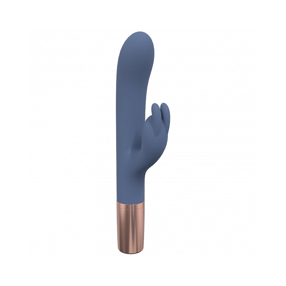 SHOTS - LOVELINE TRAVELER RABBIT SILICONE RECHARGEABLE SPLASHPROOF BLUE/GREY