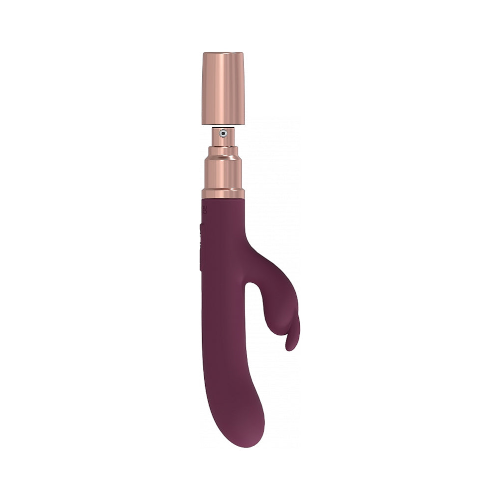 LOVELINE TRAVELER RABBIT SILICONE RECHARGEABLE SPLASHPROOF BURGUNDY