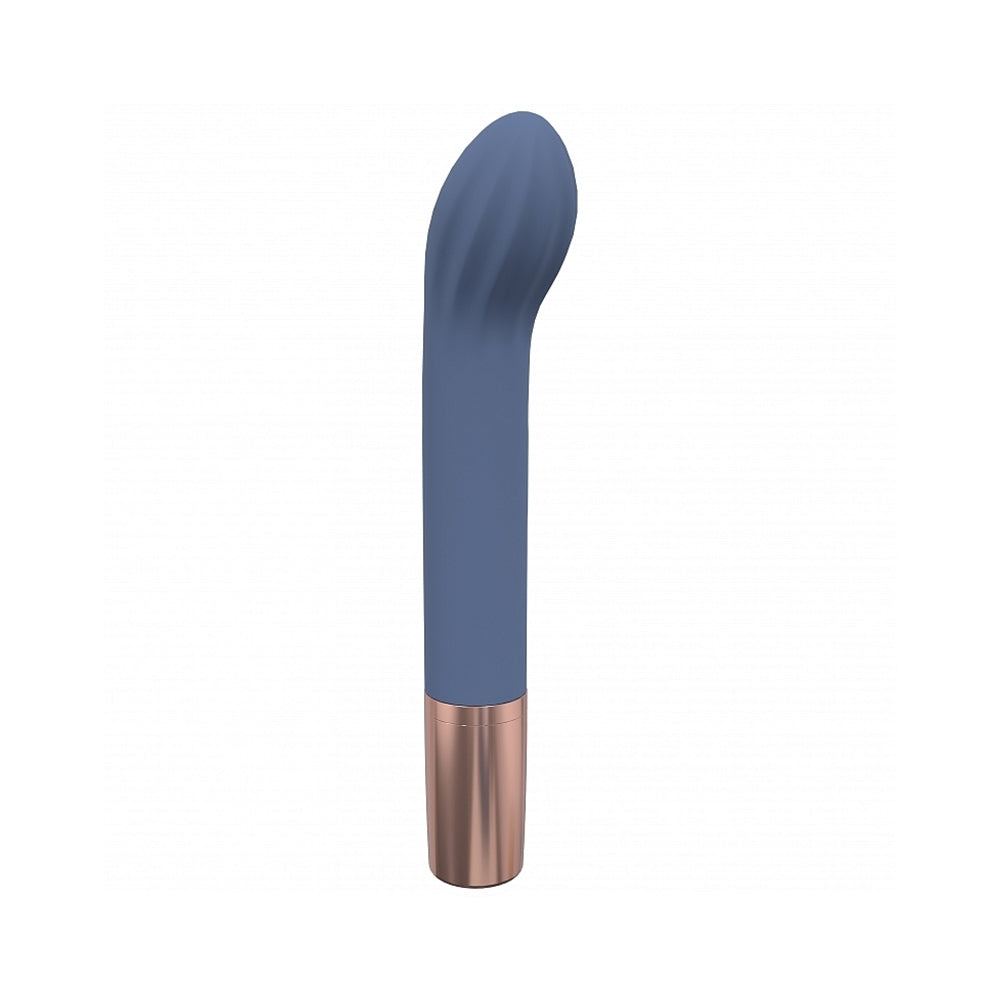 LOVELINE TRAVELER G-SPOT SILICONE RECHARGEABLE SPLASHPROOF BLUE/GREY