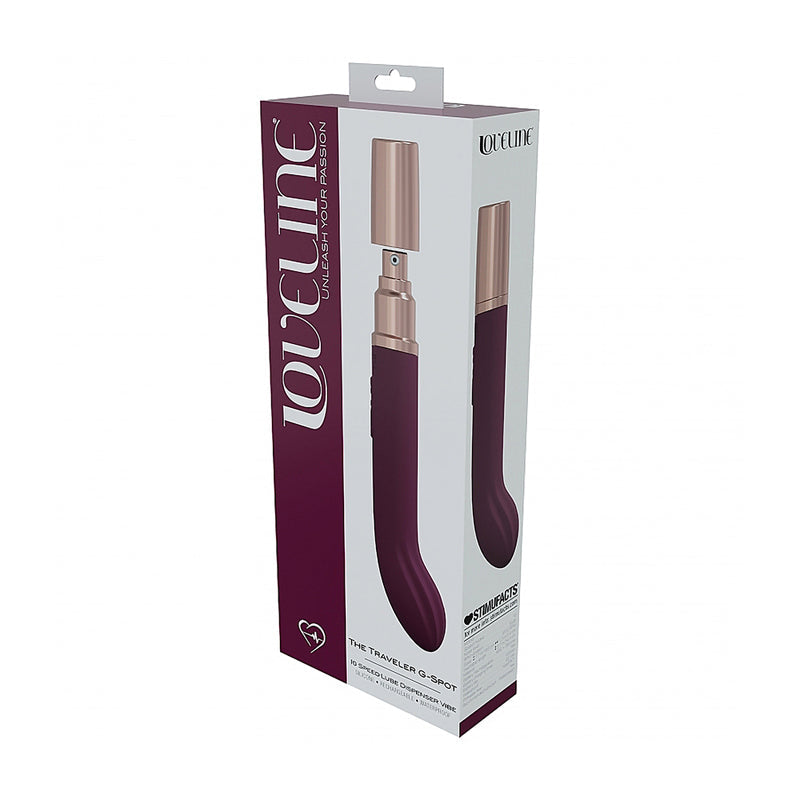 LOVELINE TRAVELER G-SPOT SILICONE RECHARGEABLE SPLASHPROOF BURGUNDY