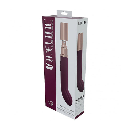 LOVELINE TRAVELER G-SPOT SILICONE RECHARGEABLE SPLASHPROOF BURGUNDY