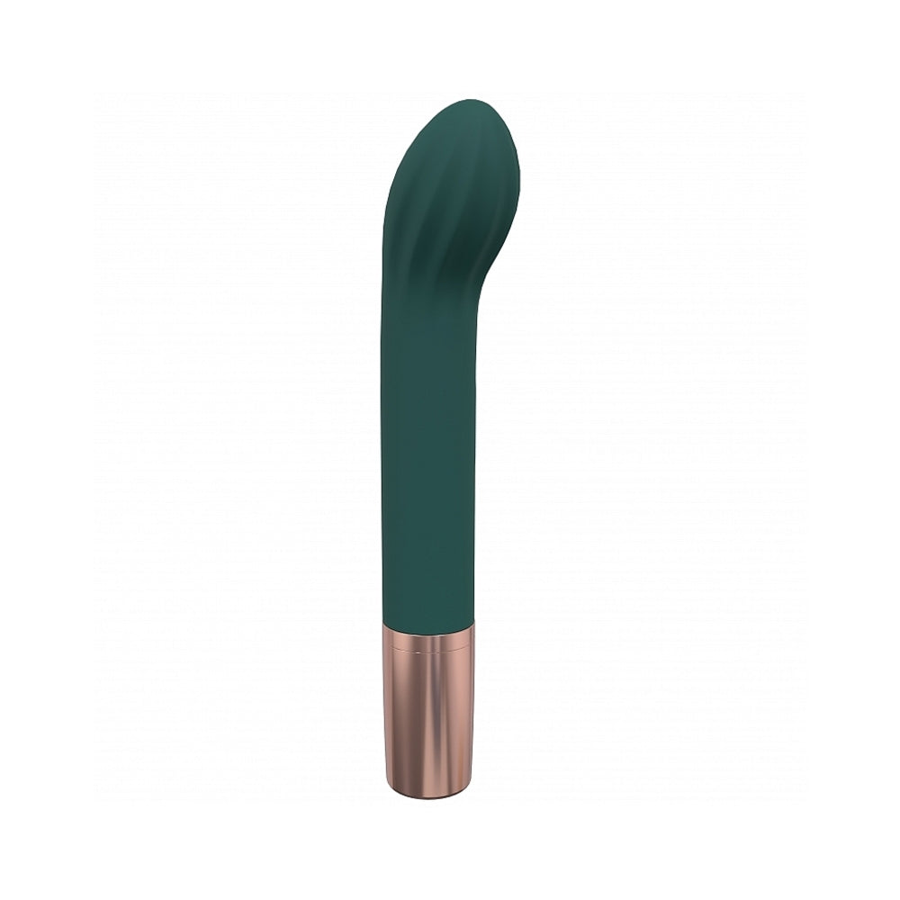 LOVELINE TRAVELER G-SPOT SILICONE RECHARGEABLE SPLASHPROOF FOREST GREEN
