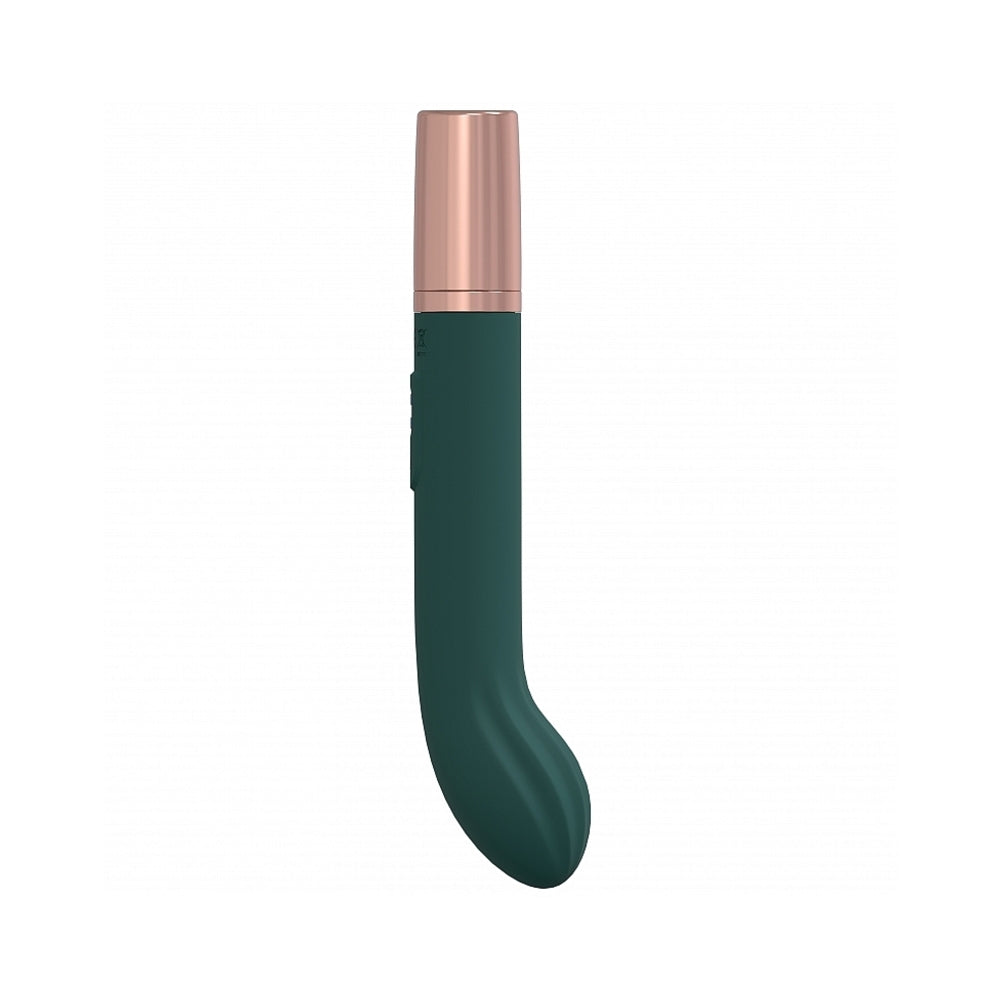 LOVELINE TRAVELER G-SPOT SILICONE RECHARGEABLE SPLASHPROOF FOREST GREEN
