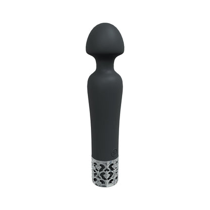 ROYAL GEMS SCEPTER SILICONE RECHARGEABLE VIBRATOR BLACK
