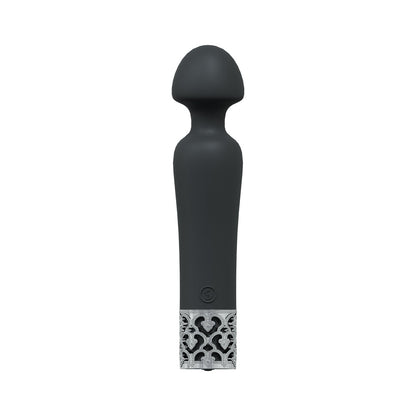 ROYAL GEMS SCEPTER SILICONE RECHARGEABLE VIBRATOR BLACK