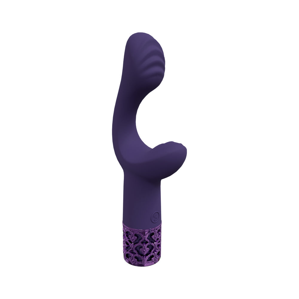 SHOTS - VIBRADOR RECARGABLE DE SILICONA MAJESTIC GEMS PÚRPURA