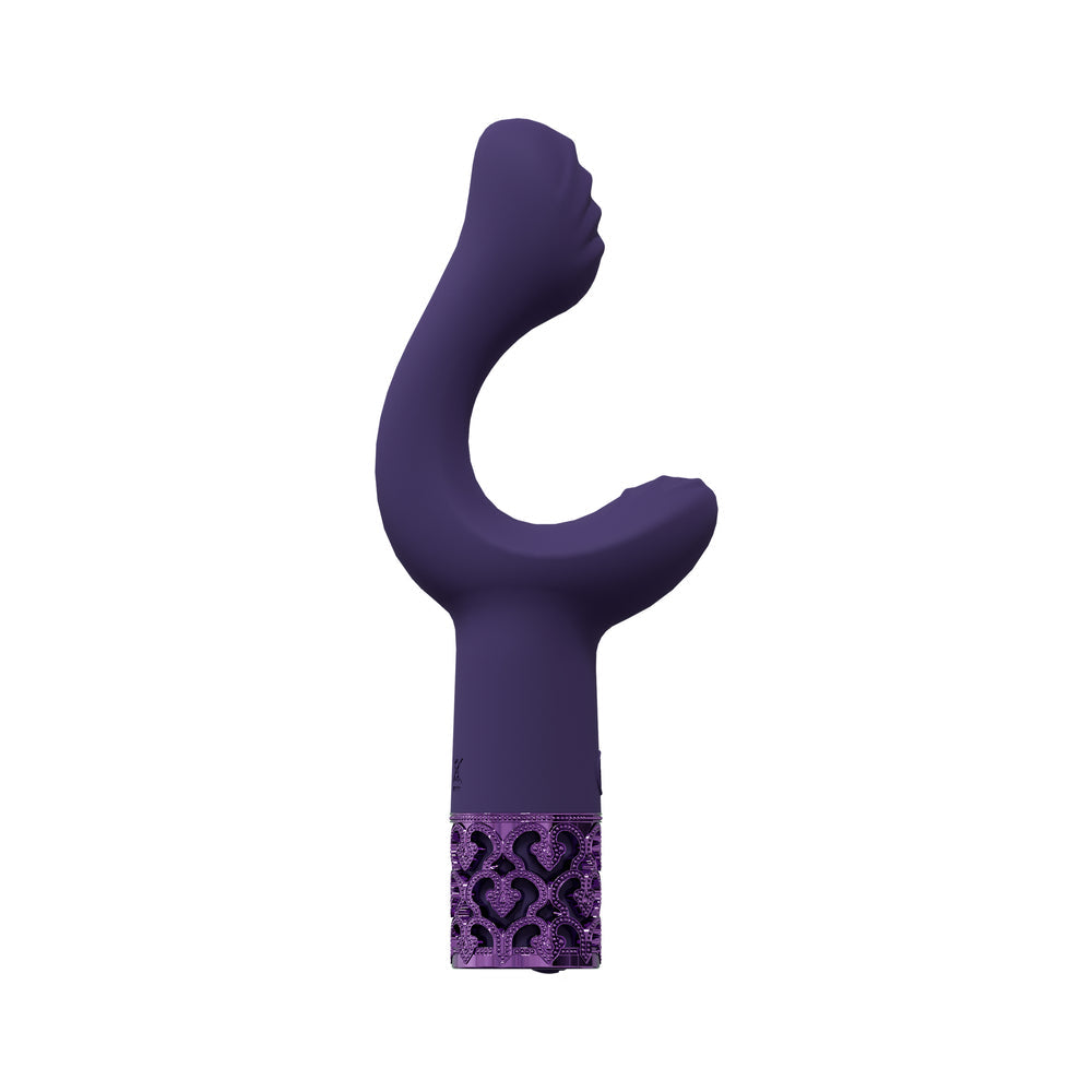 ROYAL GEMS MAJESTIC SILICONE RECHARGEABLE VIBRATOR PURPLE