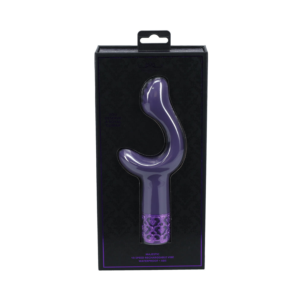 ROYAL GEMS MAJESTIC SILICONE RECHARGEABLE VIBRATOR PURPLE