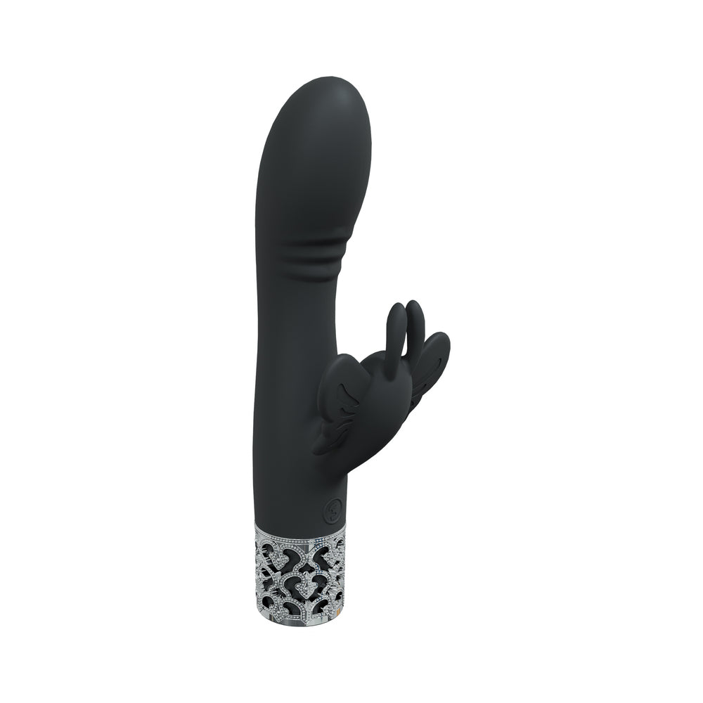 ROYAL GEMS MONARCH SILICONE RECHARGEABLE VIBRATOR BLACK