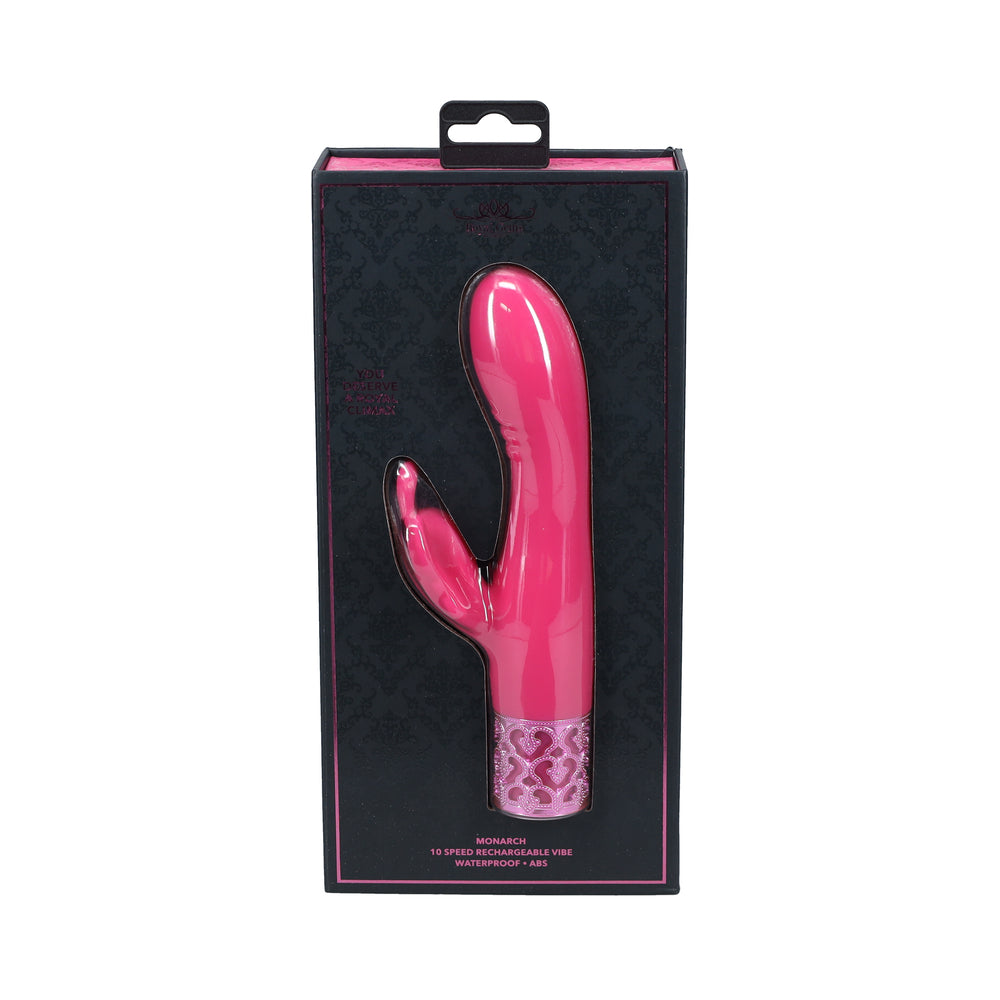 ROYAL GEMS MONARCH SILICONE RECHARGEABLE VIBRATOR PINK