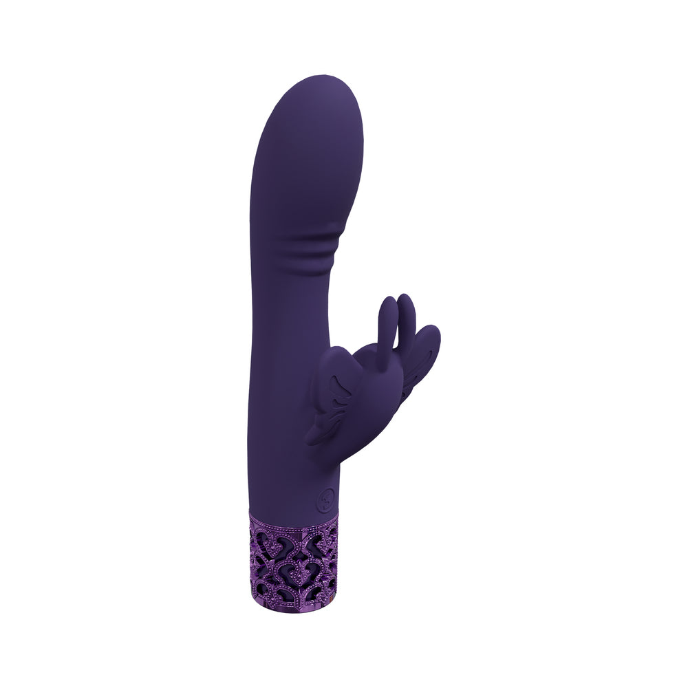 ROYAL GEMS MONARCH SILICONE RECHARGEABLE VIBRATOR PURPLE
