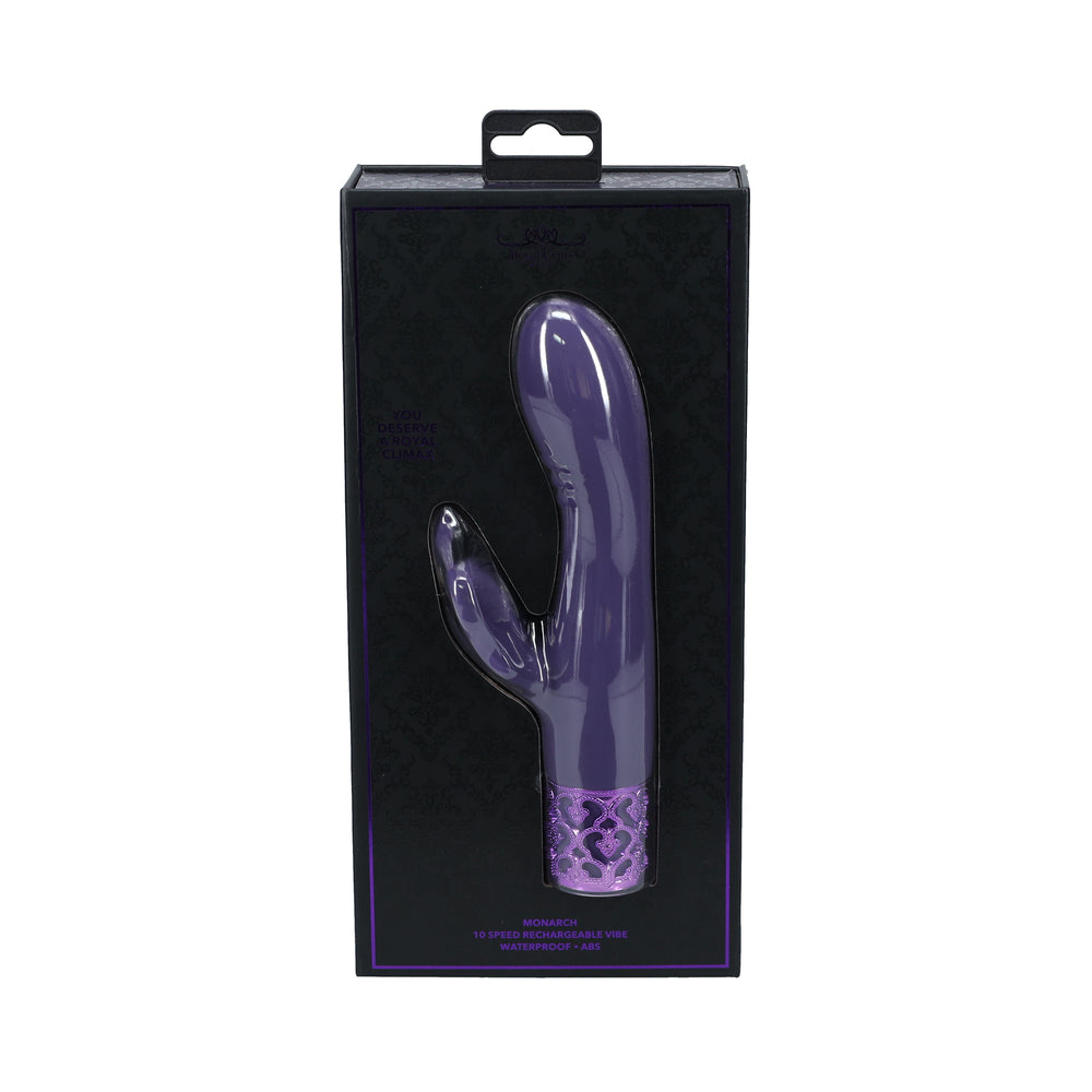 ROYAL GEMS MONARCH SILICONE RECHARGEABLE VIBRATOR PURPLE