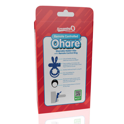 SCREAMING O REMOTE CONTROLLED OHARE VIBRATING RING BLUE