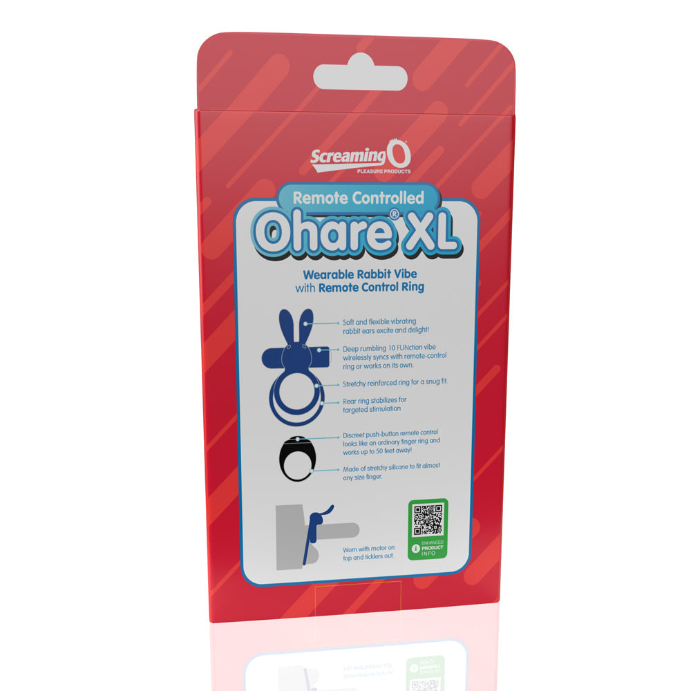 SCREAMING O REMOTE CONTROLLED OHARE XL VIBRATING RING BLUE