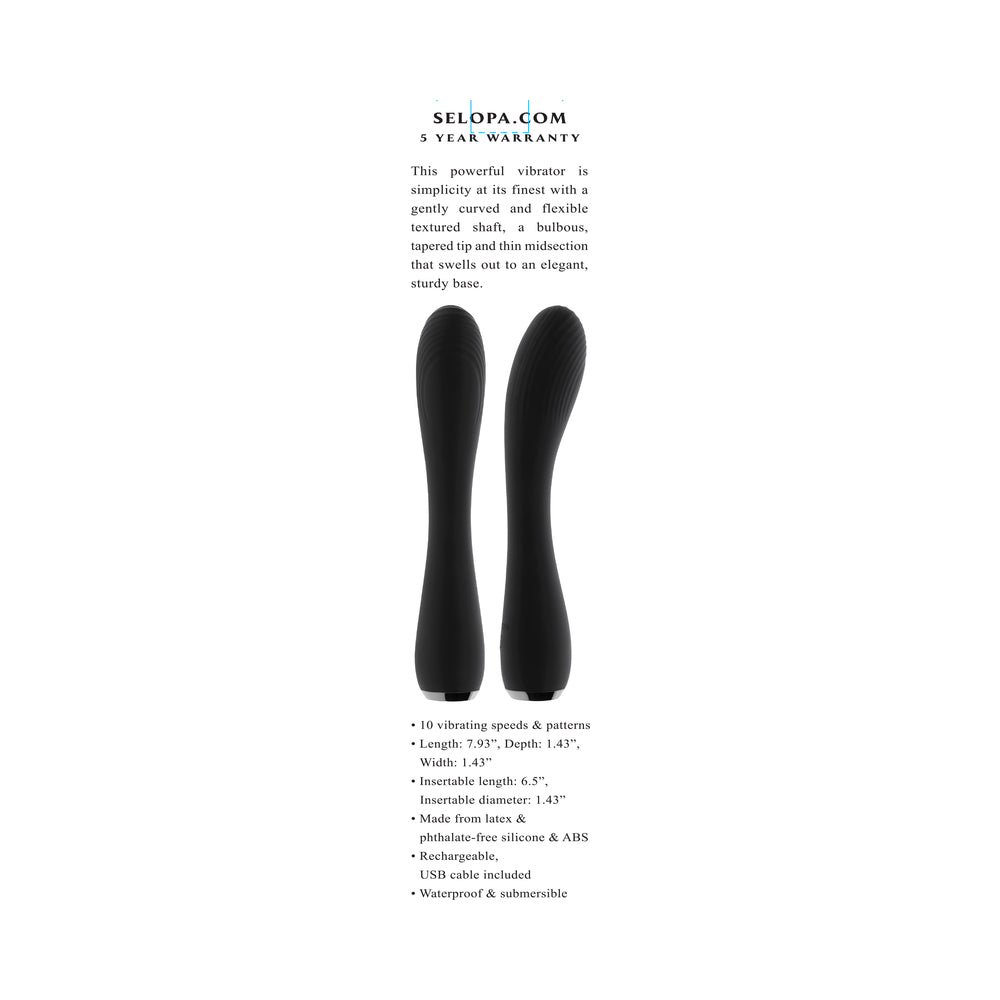 SELOPA - MIDNIGHT MAGIC RECHARGEABLE VIBRATOR SILICONE BLACK
