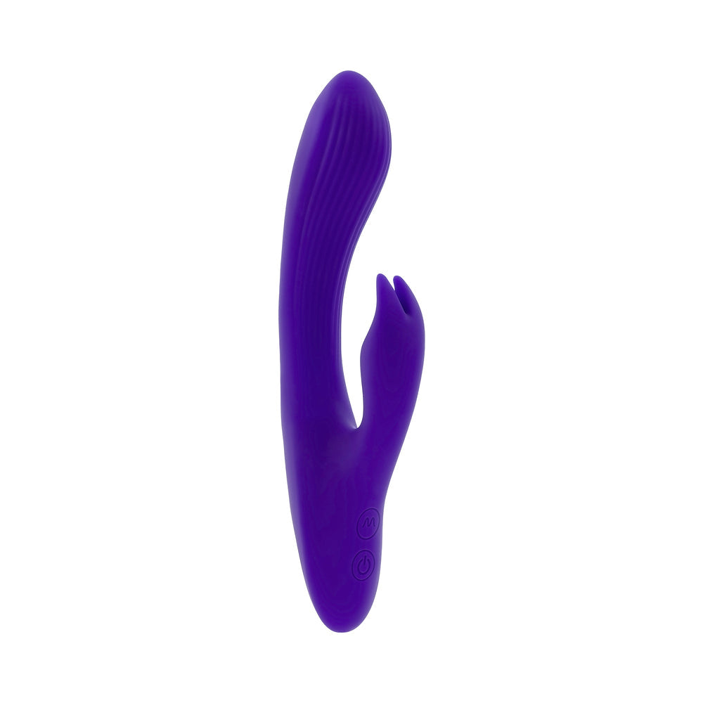 SELOPA - POSEABLE BUNNY RECHARGEABLE DUAL STIMULATOR SILICONE PURPLE