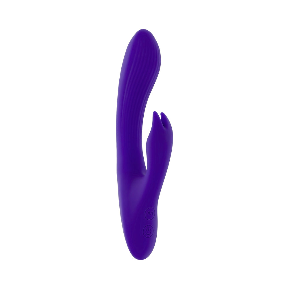 SELOPA POSEABLE BUNNY RECHARGEABLE DUAL STIMULATOR SILICONE PURPLE